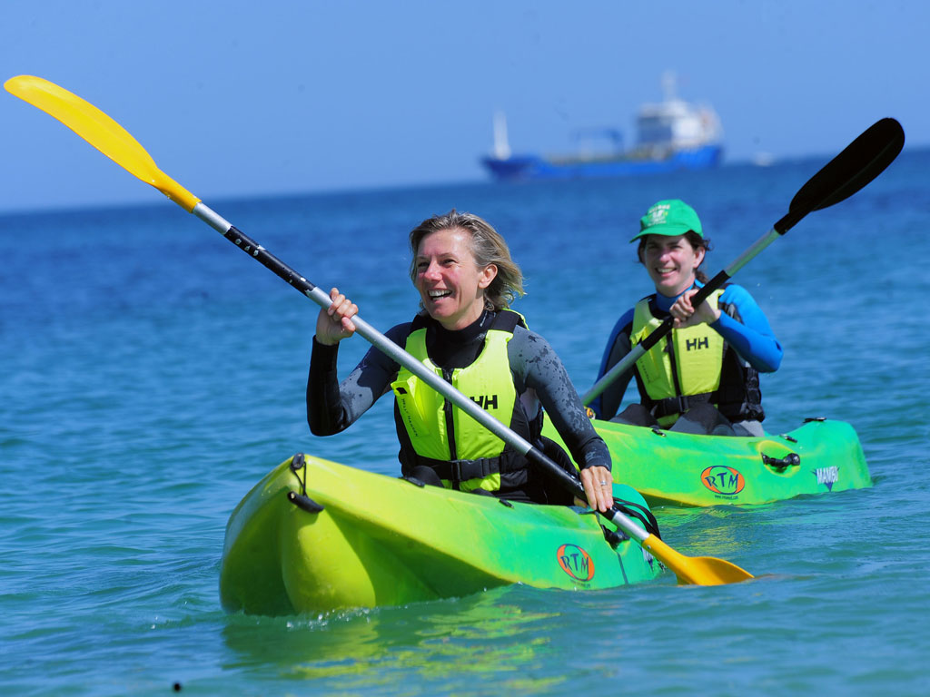 kayak and canoe tuition - swanpool beach, falmouth