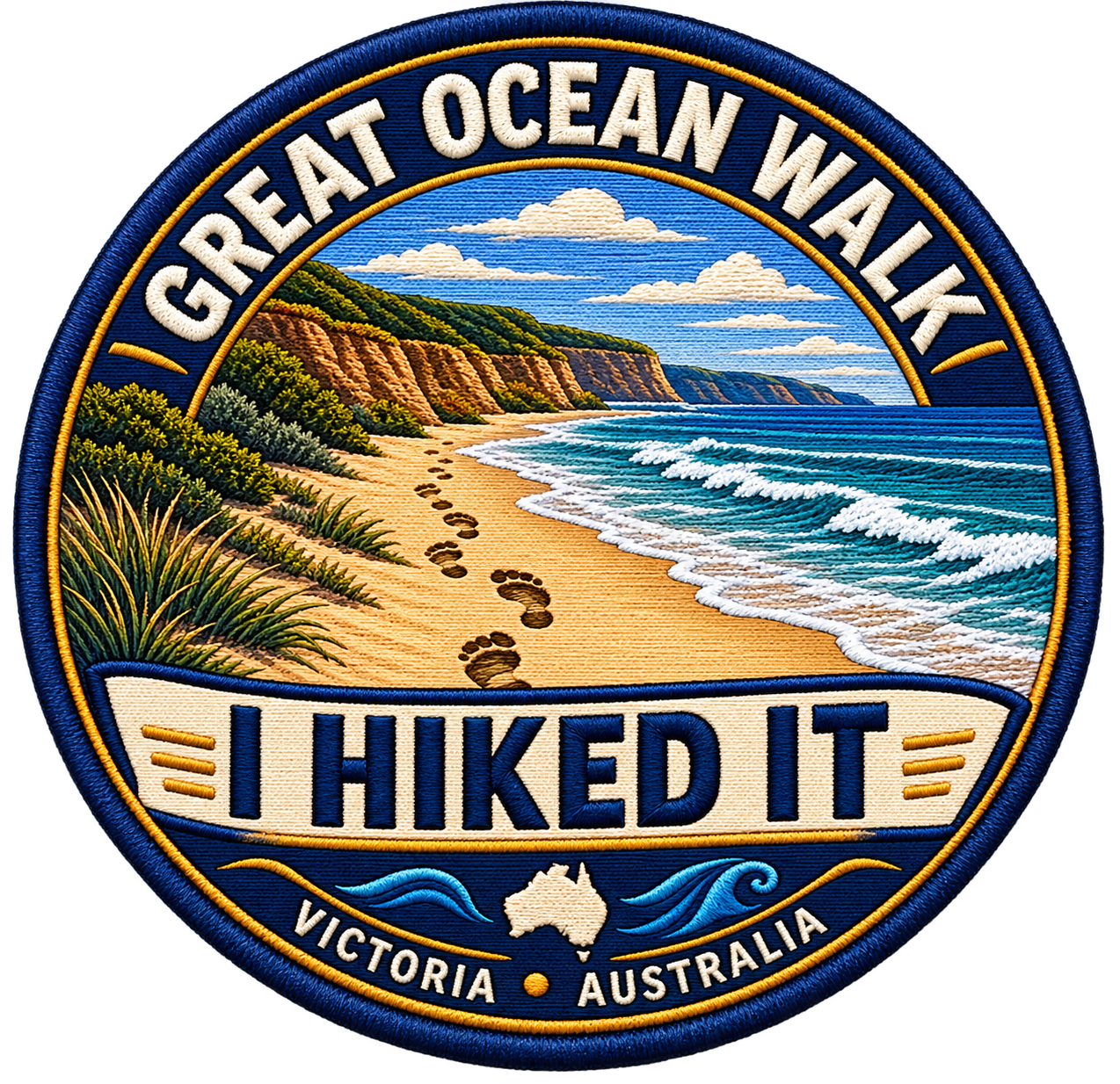 “I HIKED IT” iron-on patch