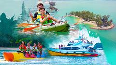 Super Deal 1: Shared Sunset Cruise + Banana Boat Ride or Kayaking