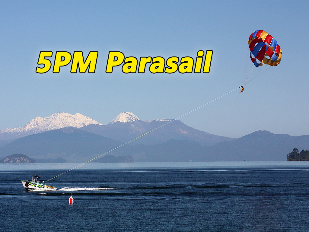 5:00 PM Parasail Flights - "Big Sky"