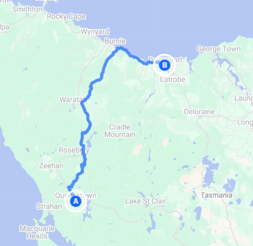 Queenstown to Devonport