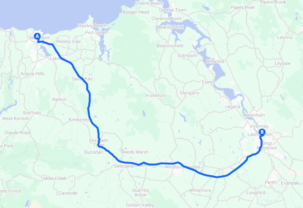 Devonport to Launceston PRIVATE TRANSFER