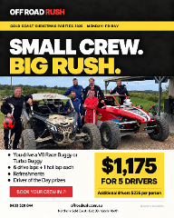  GOLD COAST - V8 & TURBO BUGGY GROUP PACKAGE - 5 Drivers