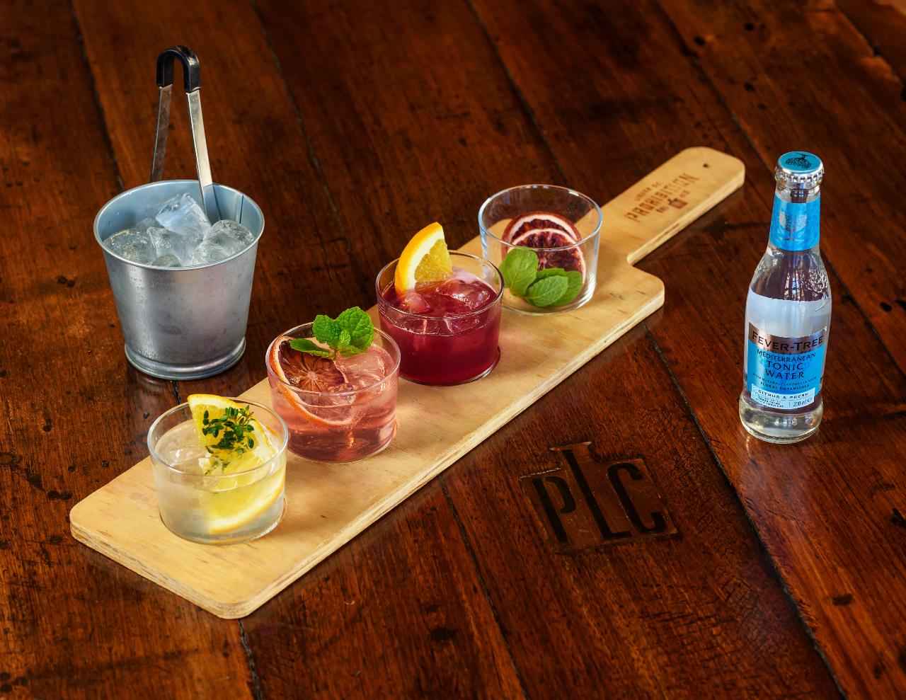 Gin Flight Tasting Experience at Prohibition Liquor Co.