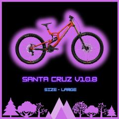 Santa Cruz V10.8 MX DH Bike Size Large Full Day 