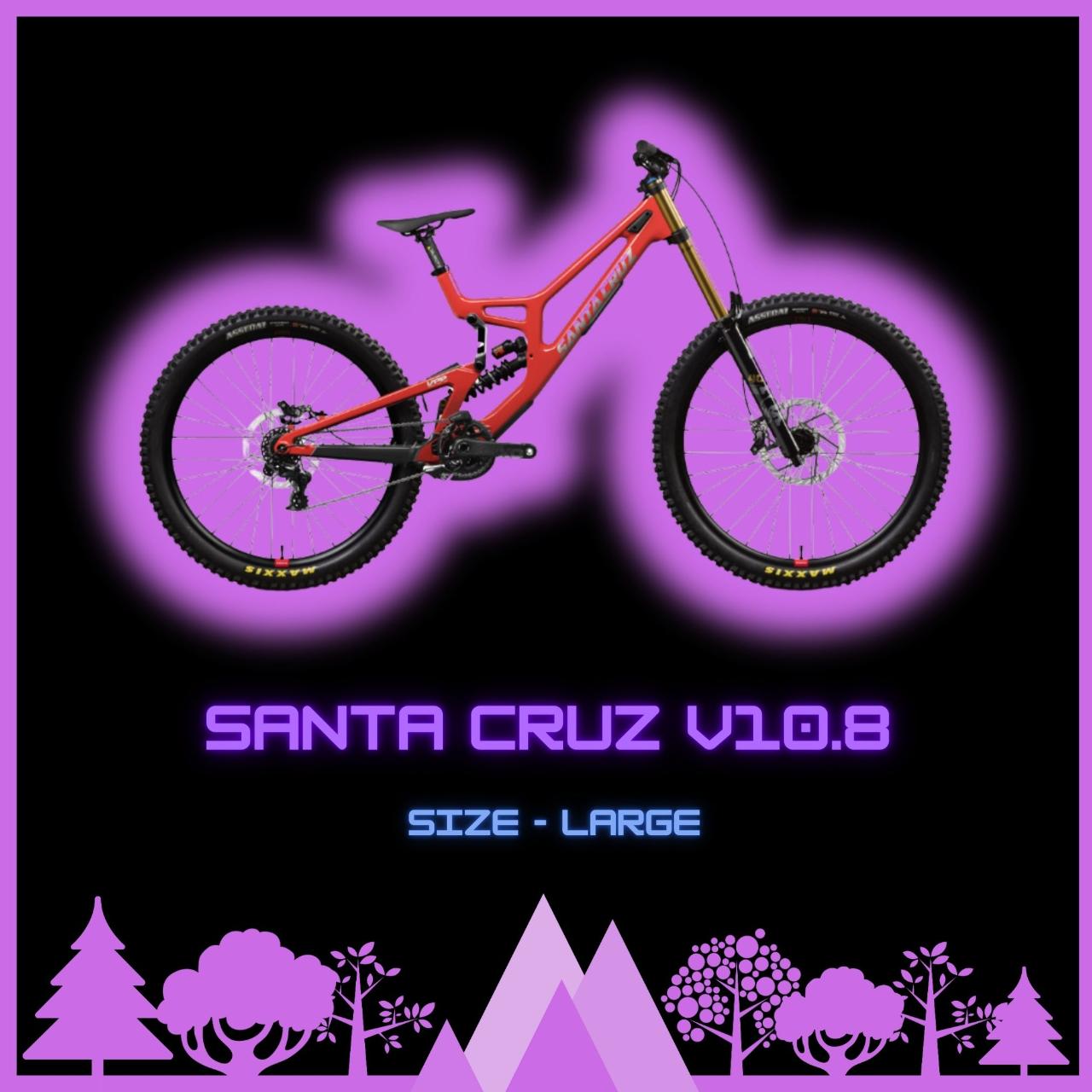 Santa Cruz V10.8 MX DH Bike Size Large Half Day 