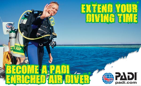 PADI Enriched Air Nitrox Diver - eLearning Diver ( Practical portion only)