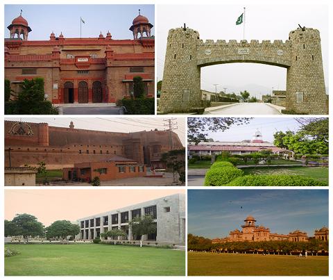 The image shows a collage of six different building exteriors, each varying in architectural style and material.