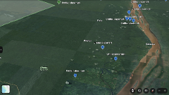 This Google Earth image shows a satellite view of the Ubundu Reserve in the Democratic Republic of Congo, featuring lush green jungle, a winding river, and multiple "Untitled placemark" pins.