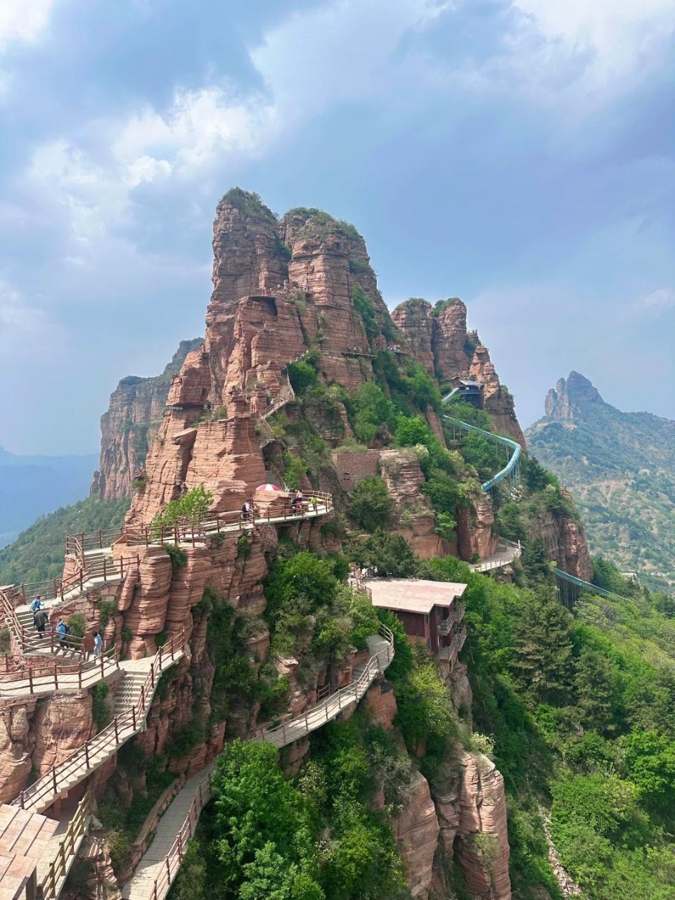 1 day tour:Conquer the Sky at Dongtaihang Mountain-Find Peace in Qibugou's Emerald Valley-Live Like a Local: Wu'an Evening City Walk & Feast.