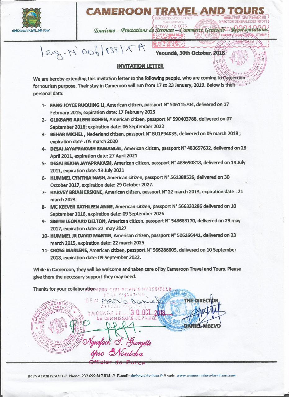 Cameroon Visa Service Letter Of Invitation LOI Blue Reservations cameroon-visa-service-letter-of-invitation-loi-blue-reservations