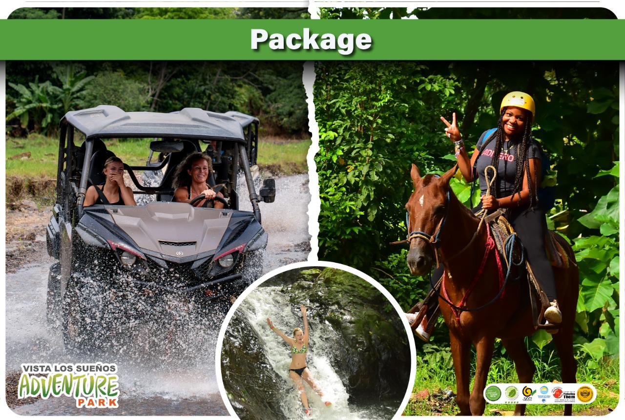 HORSEBACK RIDING + 2 HRS DOUBLE BUGGY + WATERFALLS COMBO
