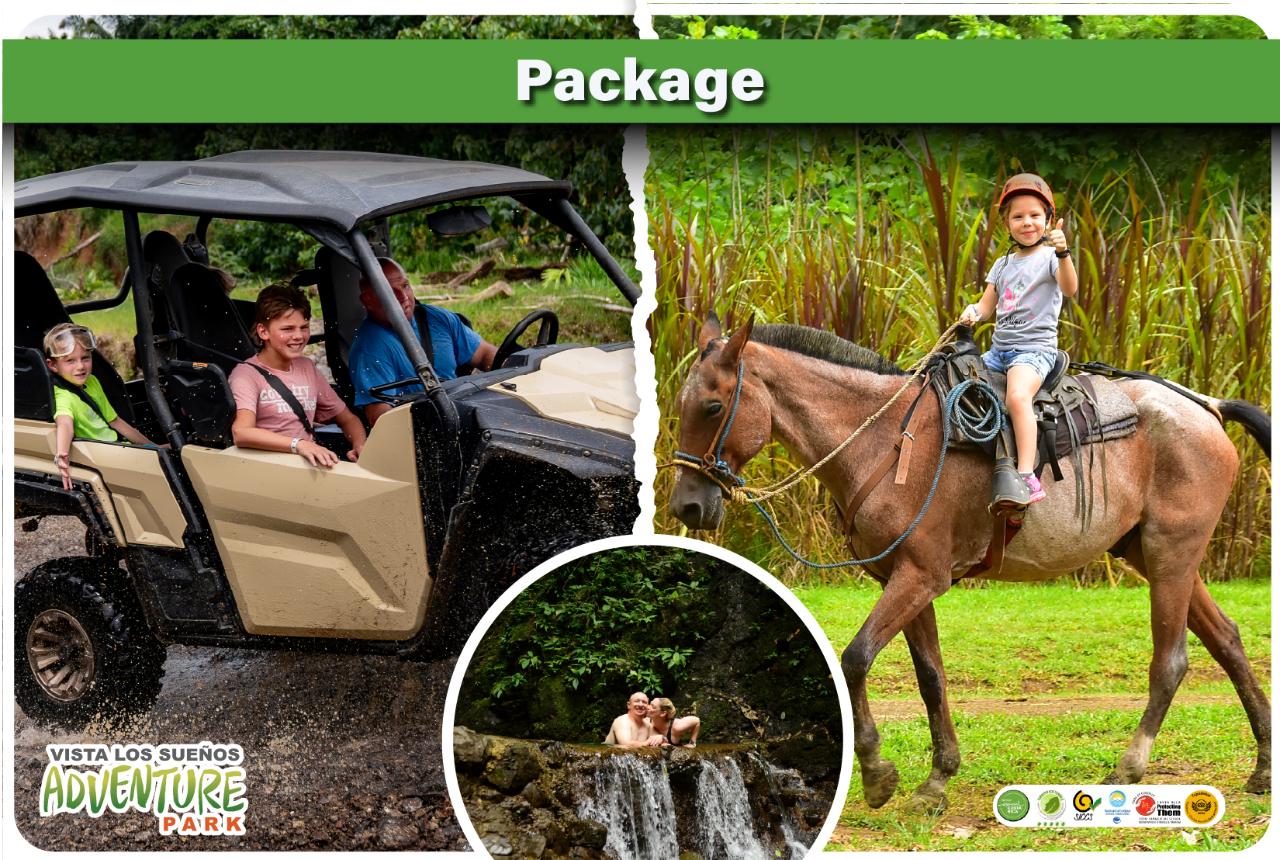 HORSEBACK RIDING + 2 HRS TRIPLE BUGGY + WATERFALLS COMBO