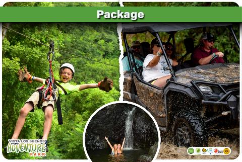 ZIP LINE + QUADRUPLE 2 HRS BUGGY COMBO