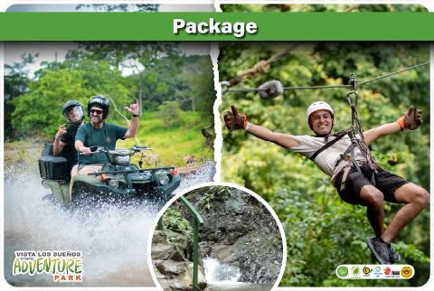 ZIP LINE + DOUBLE 2 HRS ATV COMBO