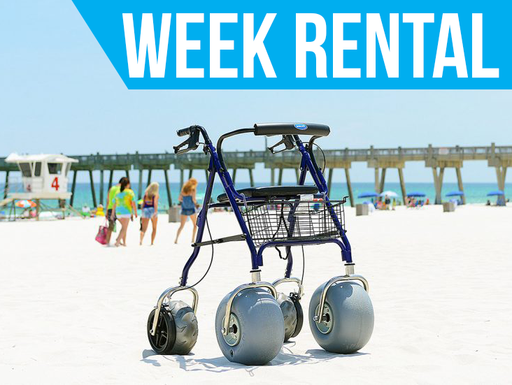 5-7 Day Rental Beach Rollator 