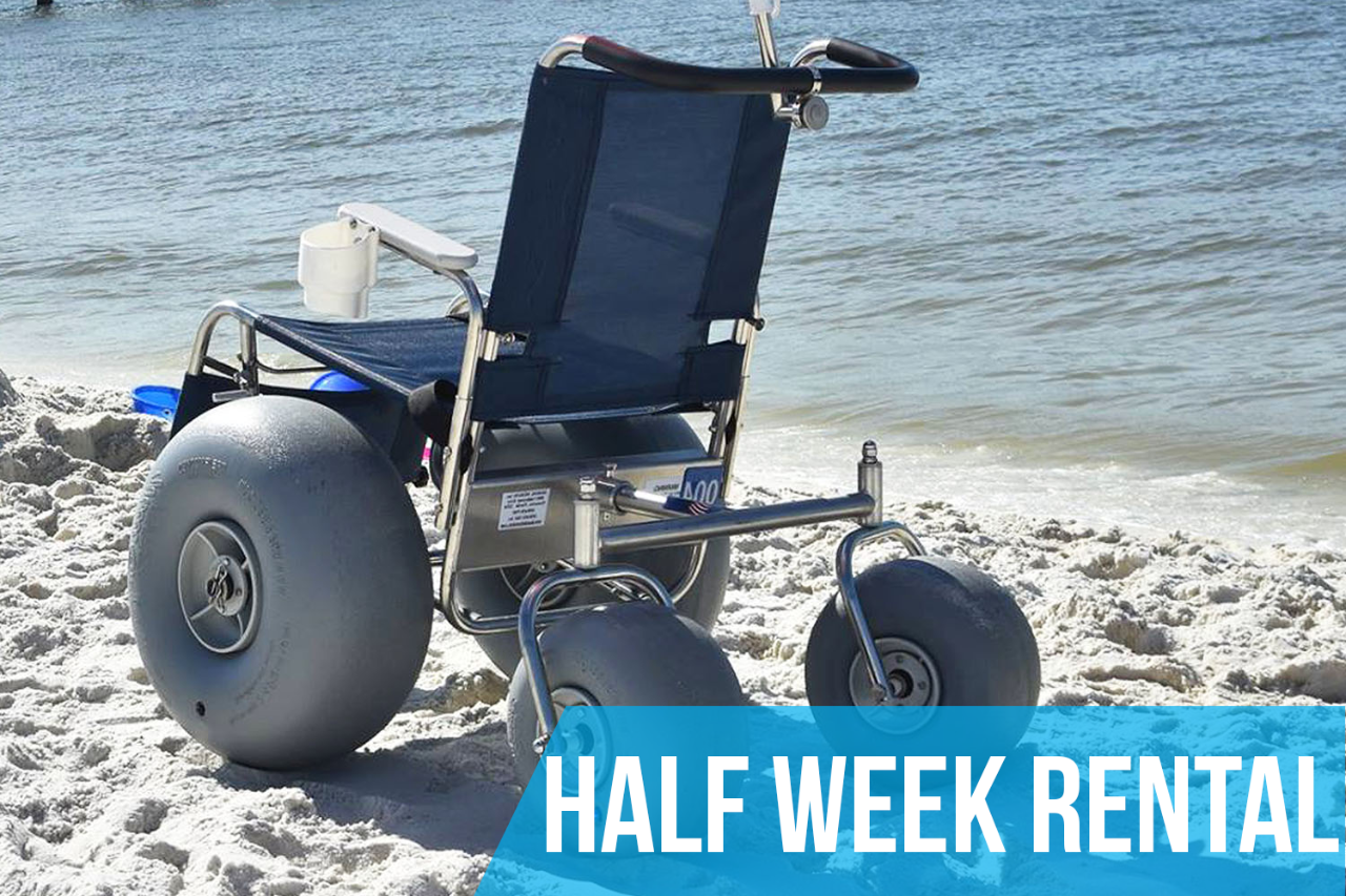 (Half Week Rental) De-Bug Beach Wheelchair
