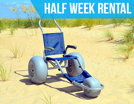 (Half Week Rental) Sandrider Beach Wheelchair