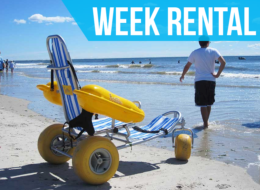 (Week Rental) Water Wheels Floating Beach Wheel Chair