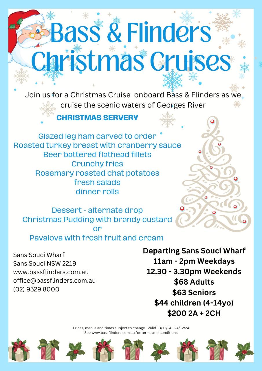  Bass & Flinders Xmas Lunch Cruise (Nov-Jan)