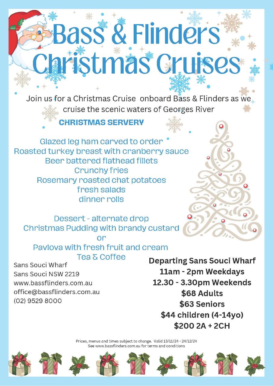  Bass & Flinders Xmas Lunch Cruise (Nov-Jan)