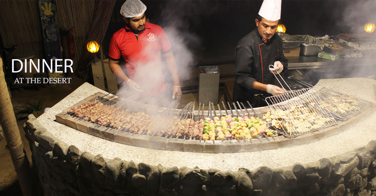 Evening Dinner at  Desert  