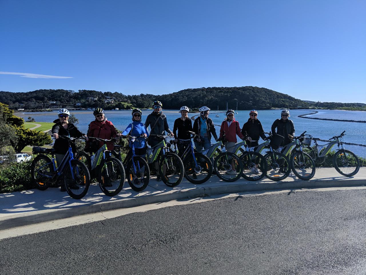 SMALL GROUP FULLY GUIDED E-BIKE TOUR -  Full Day - Off the beaten track -  Pub n Grub Hinterland Tour Narooma to Tilba including lunch at The Dromedary Hotel