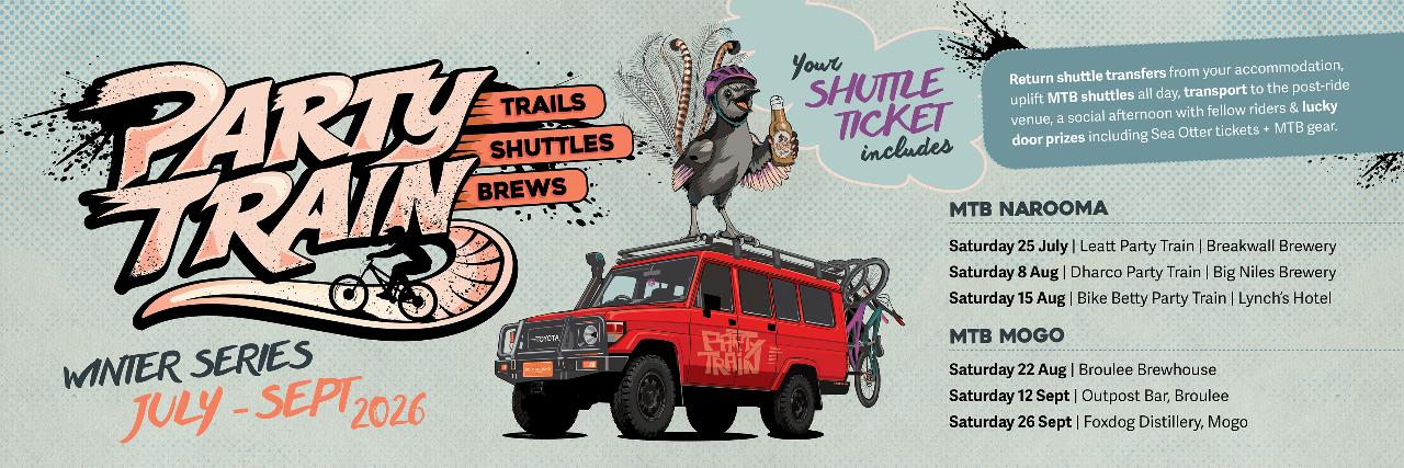 PARTY TRAIN - MOGO HILL SHUTTLES - 6 Hour INCLUDES RETURN TRANSFERS TO YOUR ACCOMMODATION AND POST RIDE VENUE