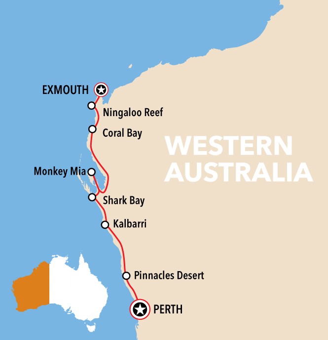 Autopia Tours: Perth to Exmouth 6 Day Coral Coaster (Private Double/Twin Room)