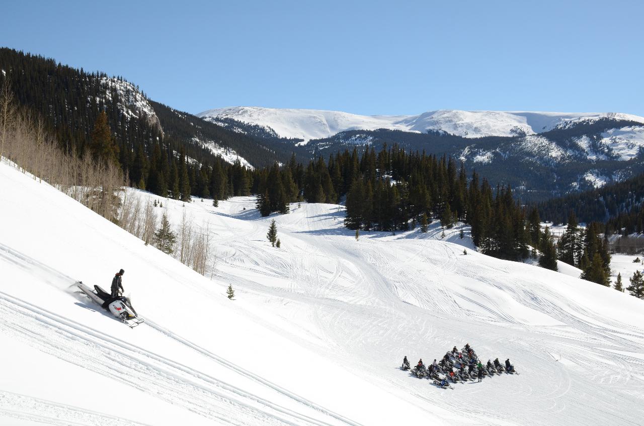 WHITE MOUNTAIN, TWO-HOUR PERFORMANCE SNOWMOBILE TOUR, Guide Gratuity is not included in the Tour Price.  Checkin at 6492 Highway 91, Leadville, 80461.  Arrive 30 minutes prior to tour time.