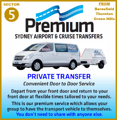 Private Transfer  TO  Sydney - Door to Door Service - Sector (5)