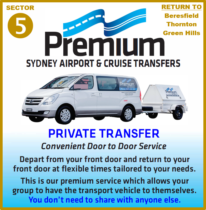 Private Transfer  FROM  Sydney - Door to Door Service - Sector (5)