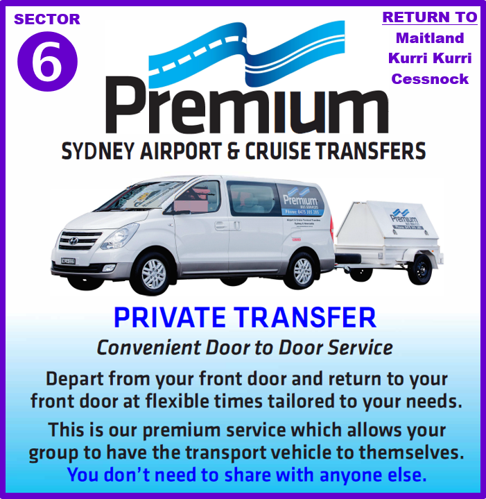Private Transfer  FROM  Sydney - Door to Door Service - Sector (6)