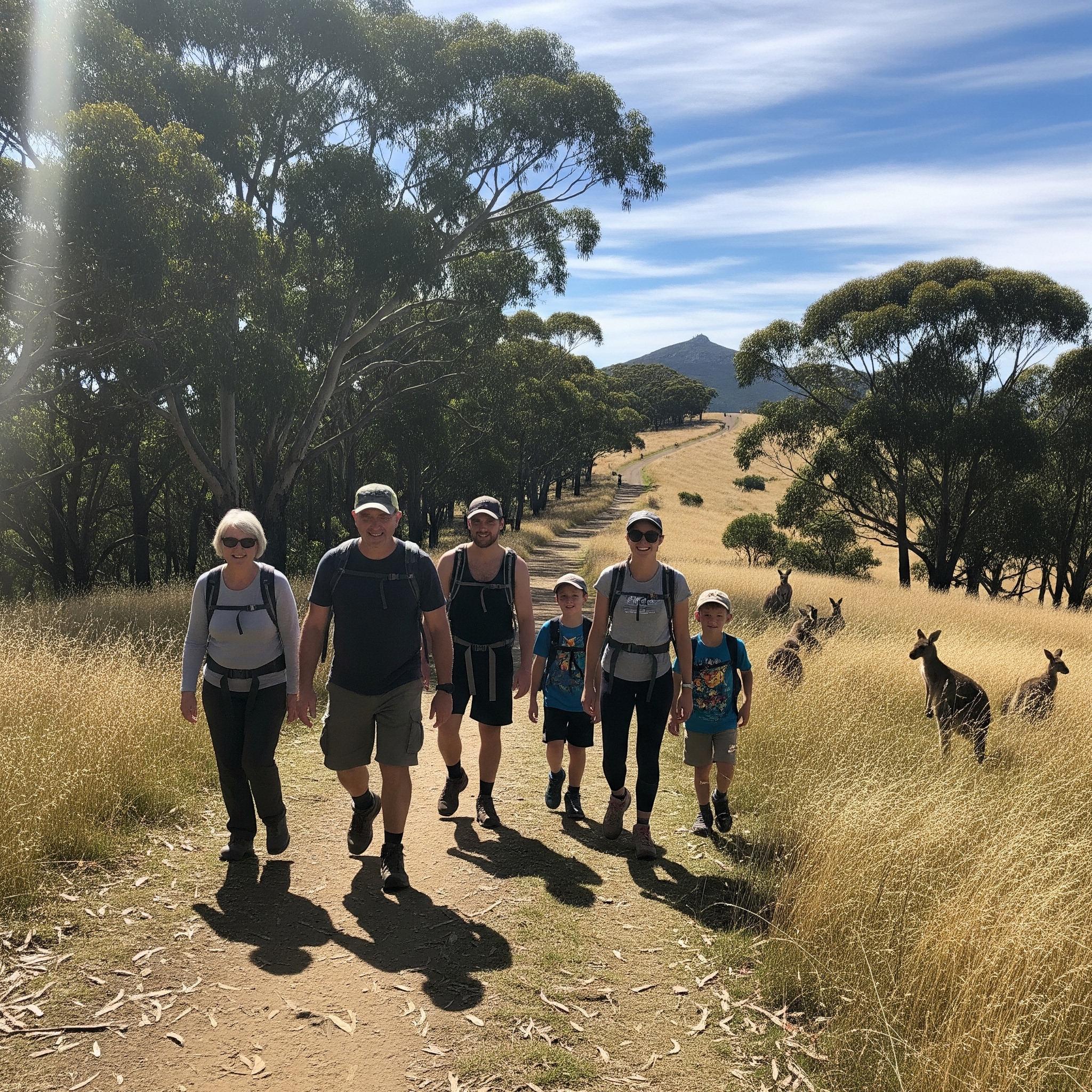 Wildlife Nature hike with Kangaroos and Sunset Champagne Picnic!