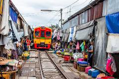 Incredible Damnoen Saduak Floating Market & Maeklong Railway Market