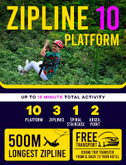 Zipline 10 Platforms at Hanuman World