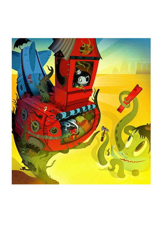 Blister Builds A Tree House Print