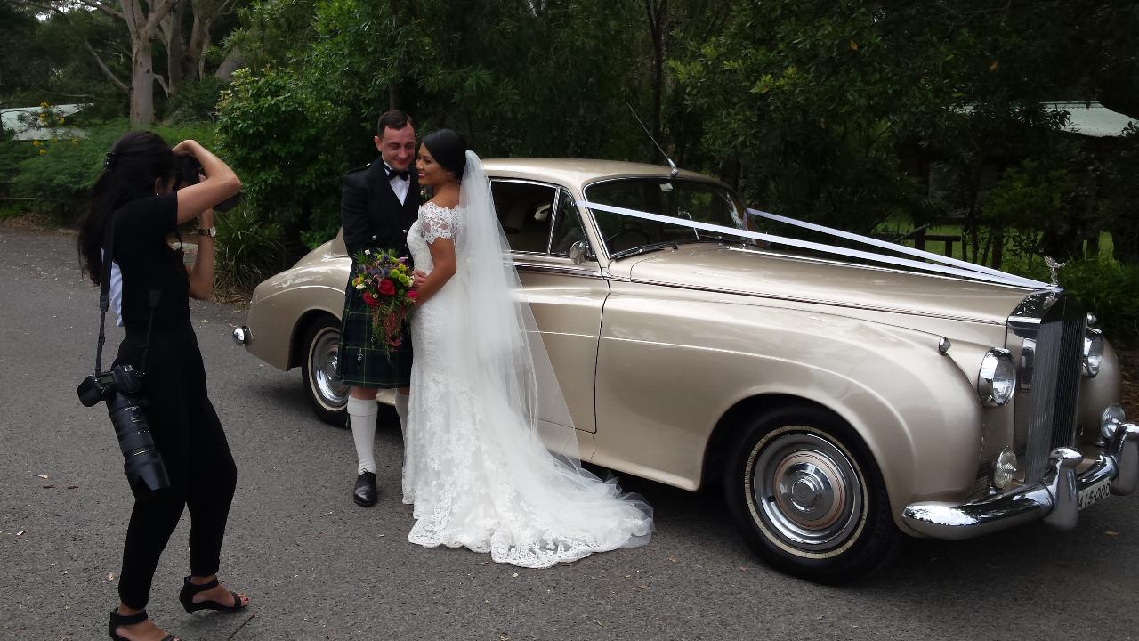 Rolls-Royce Vintage car hire Sydney - champagne colour