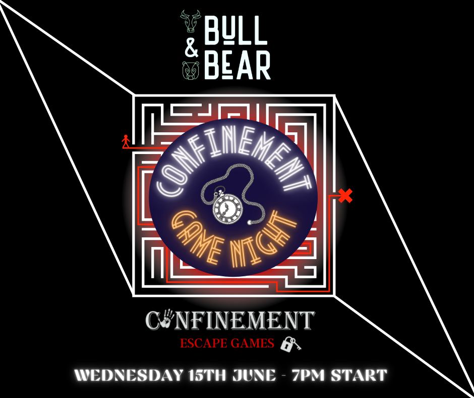 Confinement Game Night | Time Paradox | Wednesday 15th June | at Bull & Bear