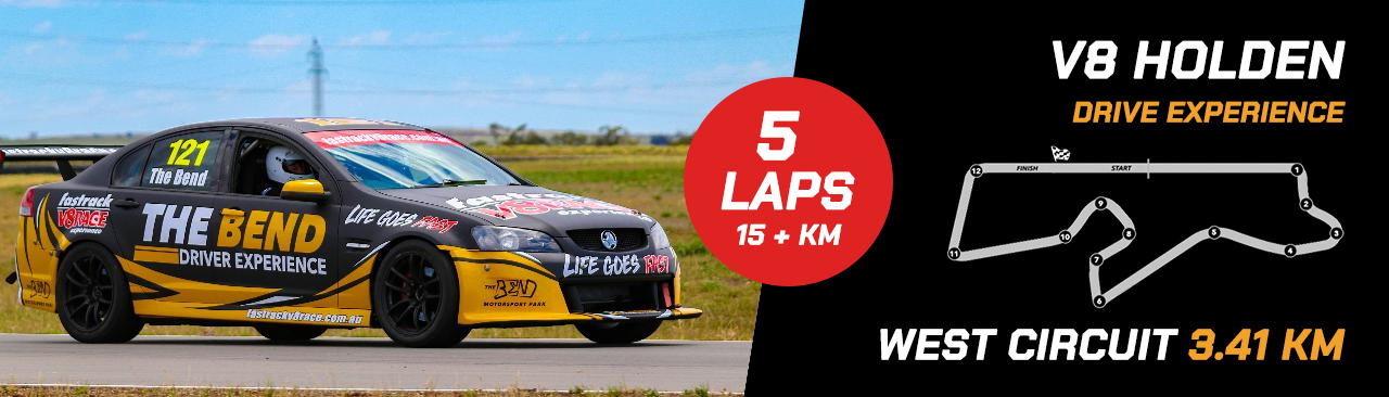 Drive Experience V8 Holden Racecar - 5 Laps (15+ km) - Gift Voucher (1 year)