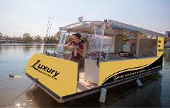 SOPHIA - 6 Hours: 12 Person XL Luxury Pizza / BBQ Boat Pontoon - With Toilet