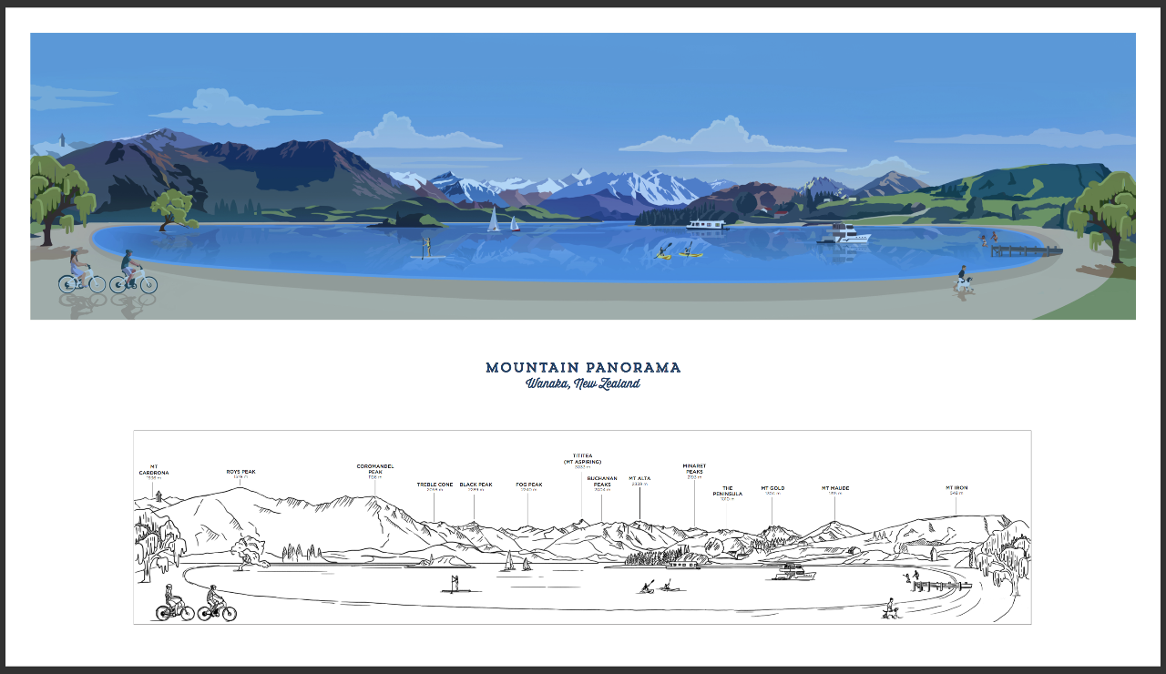 The Wanaka Panorama Fine Art Print