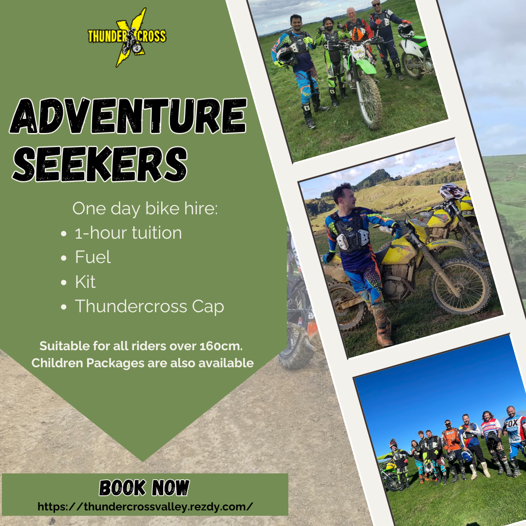 ADVENTURE SEEKERS PACKAGE (1-day bike hire with 1hr tuition) Adults & youth over 160cm