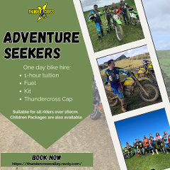 ADVENTURE SEEKERS PACKAGE (1-day bike hire with 1hr tuition) Adults & youth over 160cm