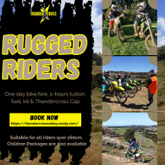 RUGGED RIDERS PACKAGE (1-day bike hire with 2hrs tuition) Adult & youths over 160cm