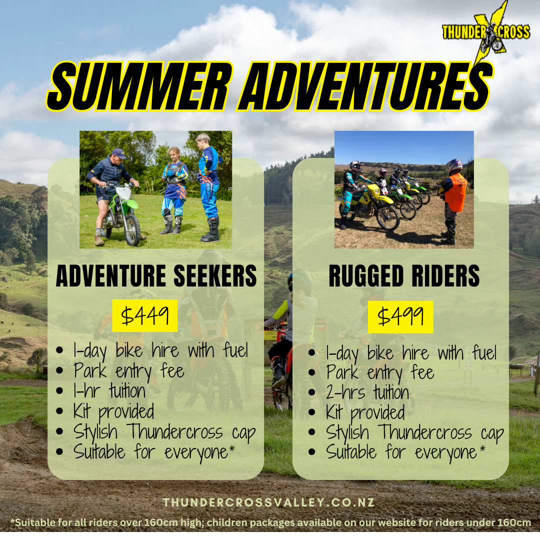 ADVENTURE SEEKERS PACKAGE (1-day bike hire with 1hr tuition) Adults & youth over 160cm