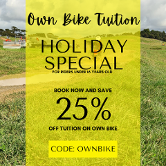 Holiday Special Tuition BEGINNER Female Youth (Under 16 years Own Bike) 1 hour