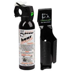 Bear Spray  rental 7-8 oz UDAP, SABRE, or Counter Assault with Carry Sleeve - 30-32 ft /under 5-8 seconds (All Brands 8oz Counter Assault, SABRE, UDAP, Frontier, AK Backpacker etc.)