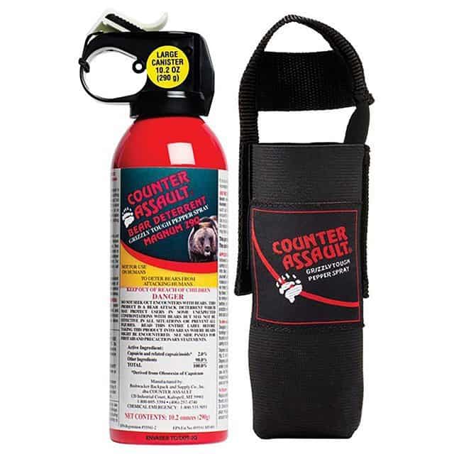Bear Spray  rental -10oz Counter Assault with Carry Sleeve - 40 ft /8 seconds 