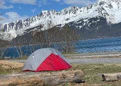 PKG CAR CAMP (2 ppl) 2P- 4P Tent, 2 Sleeping Bags, 2 Pads, 2 chairs, 1 Coleman 2 burner Stove, 1 Pot/1Pan, 1  48QT cooler, 1 tarp,  1 Bear Spray